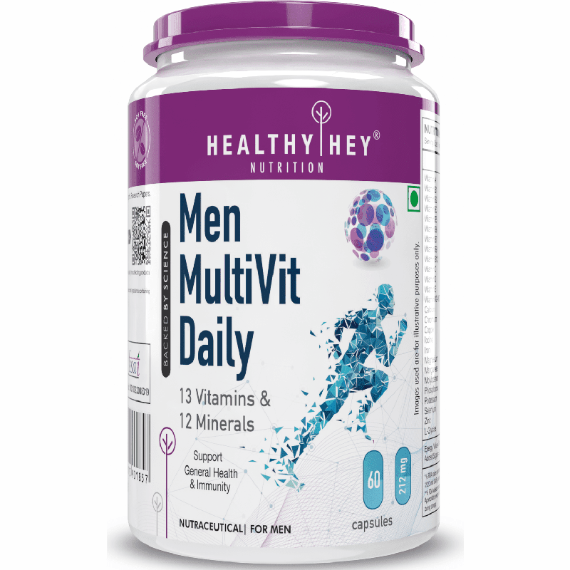 MultiVitamin for Men, Supports Genreal Health & Immunity -Multi-Vit Daily - Vitamins &  Minerals capsules