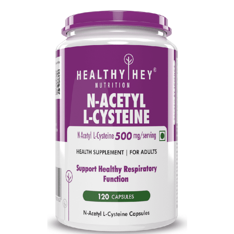 N-Acetyl L-Cysteine, Support Healthy Respiratory function (NAC) - Non-GMO -Gluten Free -Pack of 120 Veg. Capsules