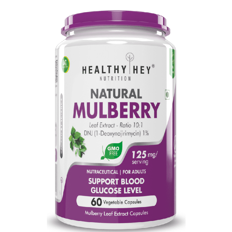 Mulberry leaf extract, Support Blood Glucose Level 60 veg. Capsules