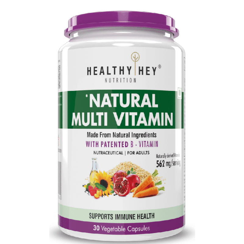 Natural Multivitamin, Support Immune Health from Natural Ingredients & Patented Vitamin B - For Men & Women - 30 Veg. Capsules