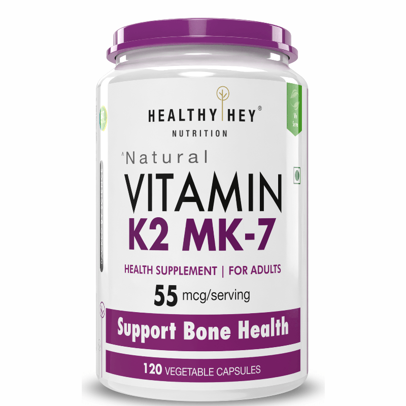 Vitamin K2 | 100% Vegetarian Vitamin K2 Benefits in Bone Health  120 veg Capsules