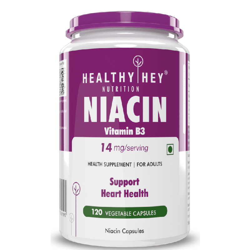 Niacin Vitamin B3, Support Heart Health 120 Veg Capsules