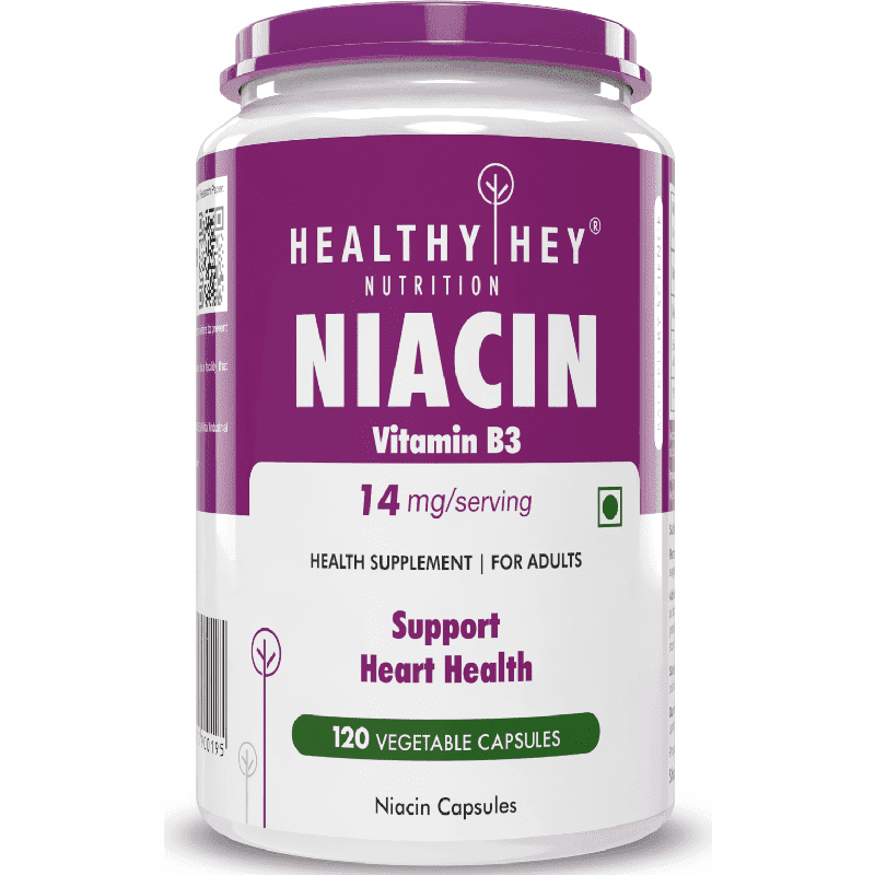 Niacin Vitamin B3, Support Heart Health 120 Veg Capsules