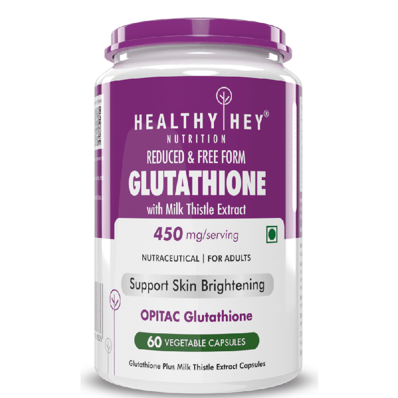 Reduced L-Glutathione with Milk Thistle, Support Skin Lightening & Liver Health - Produced in Japan - 60 Veg Capsules