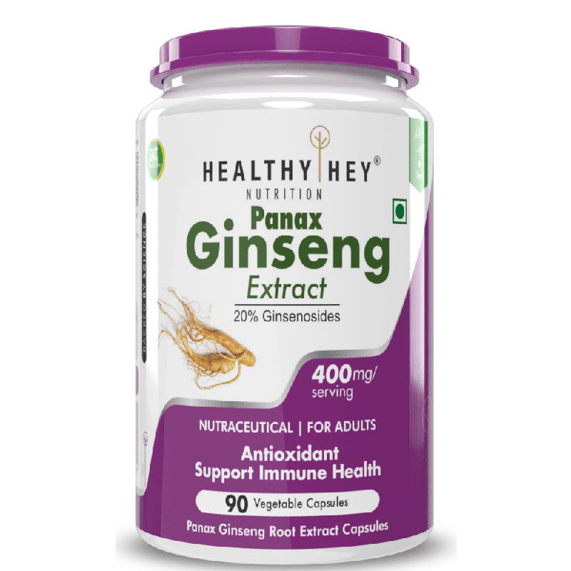 Panax Ginseng, Antioxidant & support Immune Health - 90 Veg Capsules