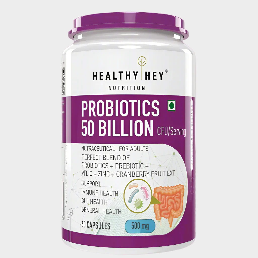 "Probiotics 50 Billion CFU | Immune Gut Health, Multi-Strains, Targeted  Release | 60 Veg. Capsules"