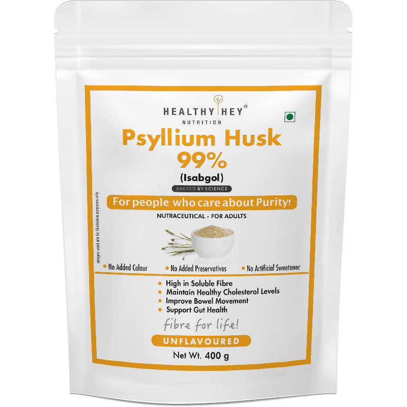 Psyllium Husk 99%, Metabolism Management - Fibre Support - 400 gram Powder