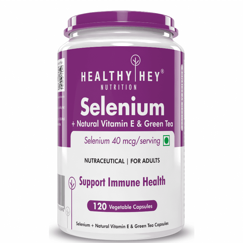 Selenium & Natural Vitamin E + Green Tea, Supports Immune Health - 120 Veg Capsules