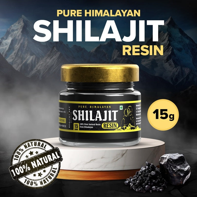 HealthyHey Pure Himalayan Shilajit/Sheelajit Resin | Boost Stamina & Strength