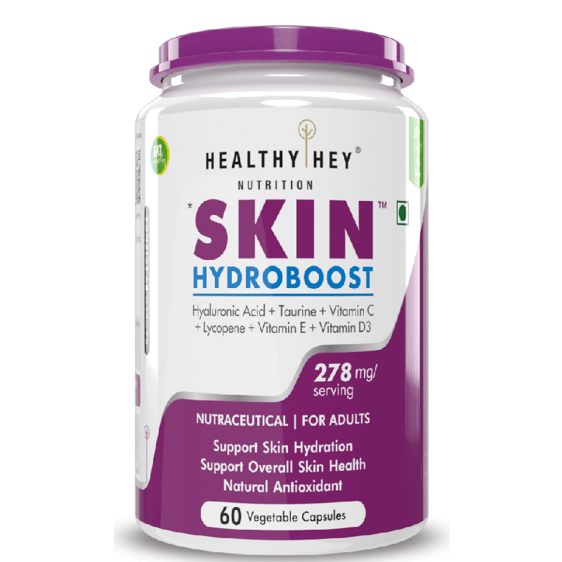 Skin Hydroboost, Supports Skin Hydration with Hyaluronic Acid - Supplement to Support Skin Hydration, 60 Veg capsules