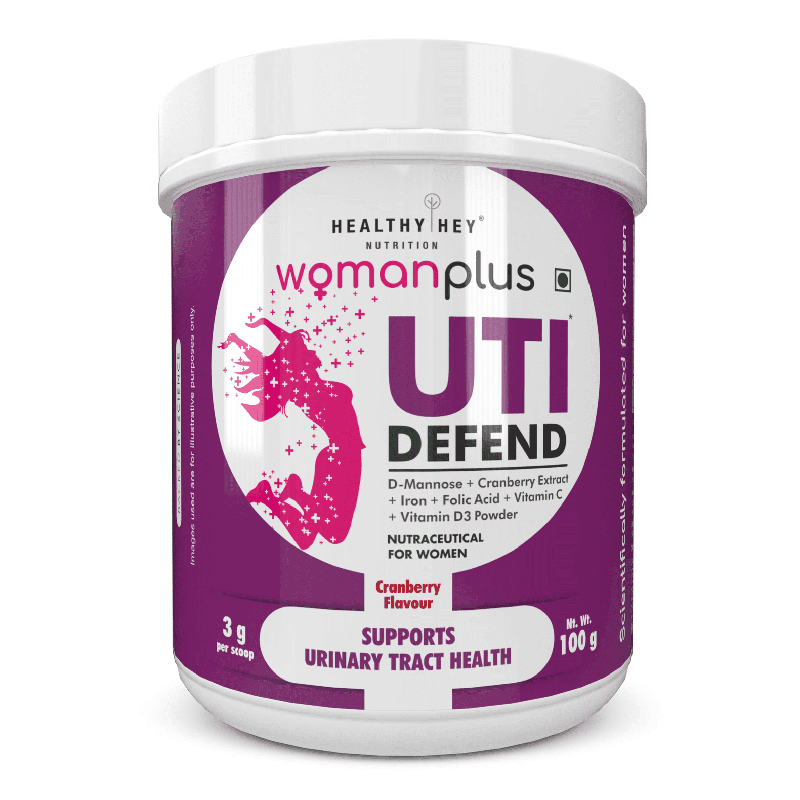 Woman Plus UTI, Supports Urinary Tract Health Defend Cranberry Flavour Powder 100g