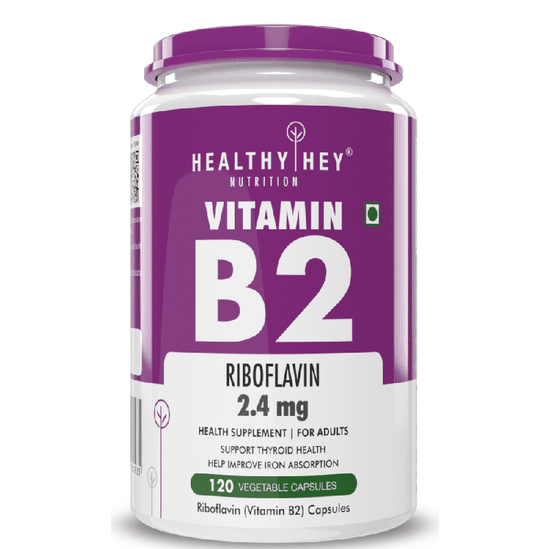 Vitamin B2, Support Thyroid Health - Riboflavin - 120 Veg Capsules