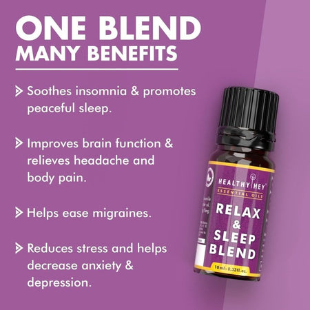 Essential Oils - 100% PureTherapeutic Grade Relax and Sleep Blend Oil- 10ml - HealthyHey Nutrition