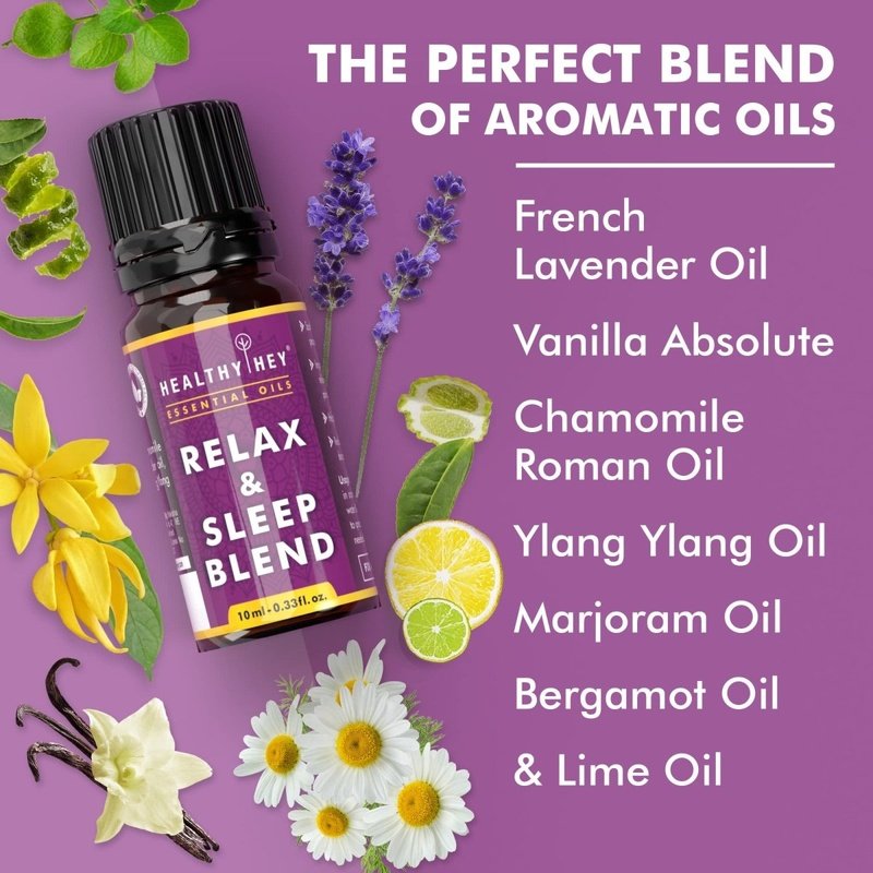 Essential Oils - 100% PureTherapeutic Grade Relax and Sleep Blend Oil- 10ml - HealthyHey Nutrition