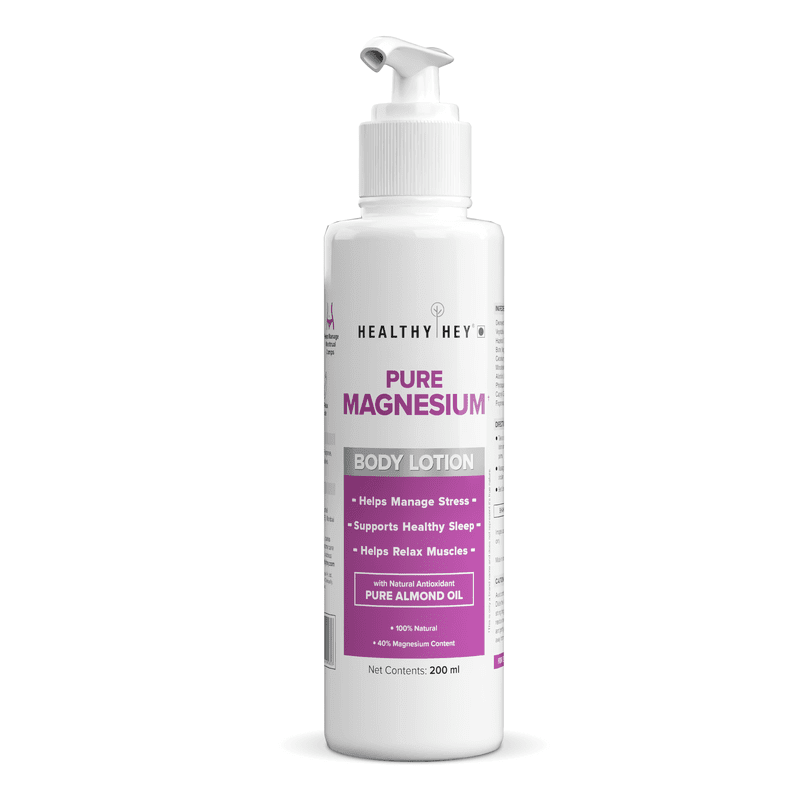 Pure Magnesium Body Lotion with Natural Antioxidant Pure Almond Oil Helps Manage Stress Supports Healthy Sleep Helps Relax Muscles 200ml