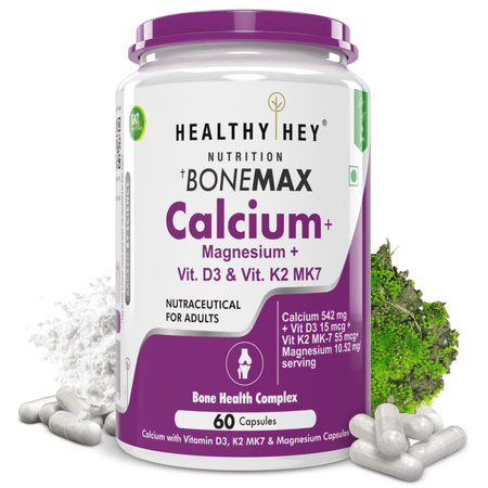 HealthyHey Nutrition Capsule 60 BoneMax Calcium with Magnesium, Bone Health Complex Vitamin D3 & Vitamin K2- Mk7 - BoneMax
