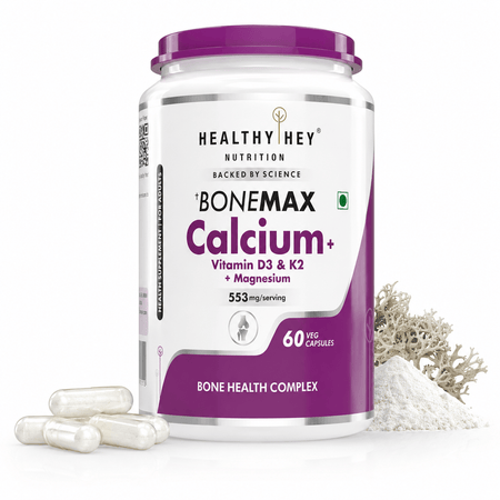 HealthyHey Nutrition Capsule 60 BoneMax Calcium with Magnesium, Bone Health Complex Vitamin D3 & Vitamin K2- Mk7 - BoneMax