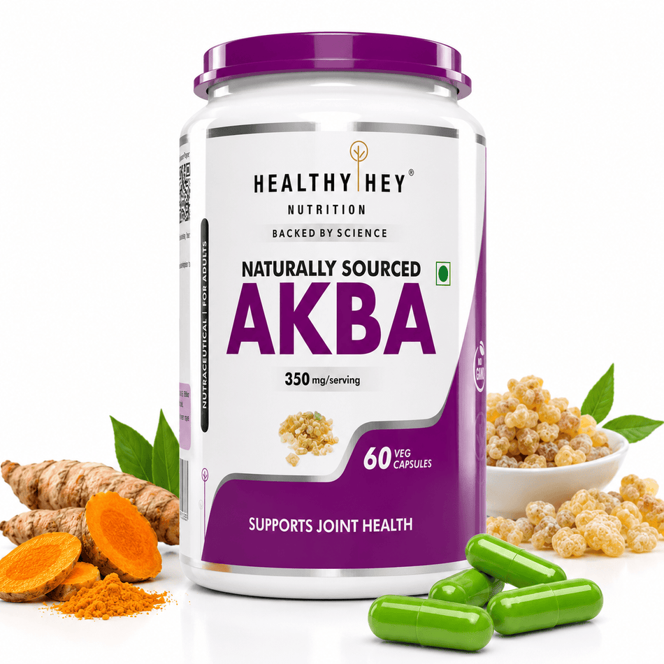 HealthyHey Nutrition Capsule AKBA Bone & Joint Health 85% Boswellic Acid Curcumin 60 Veg Capsules