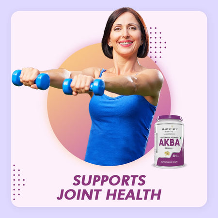 HealthyHey Nutrition Capsule AKBA Bone & Joint Health 85% Boswellic Acid Curcumin 60 Veg Capsules