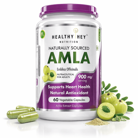 HealthyHey Nutrition Capsule Amla Extract, Natural Antioxidant 900 mg - 60 Veg. Capsules