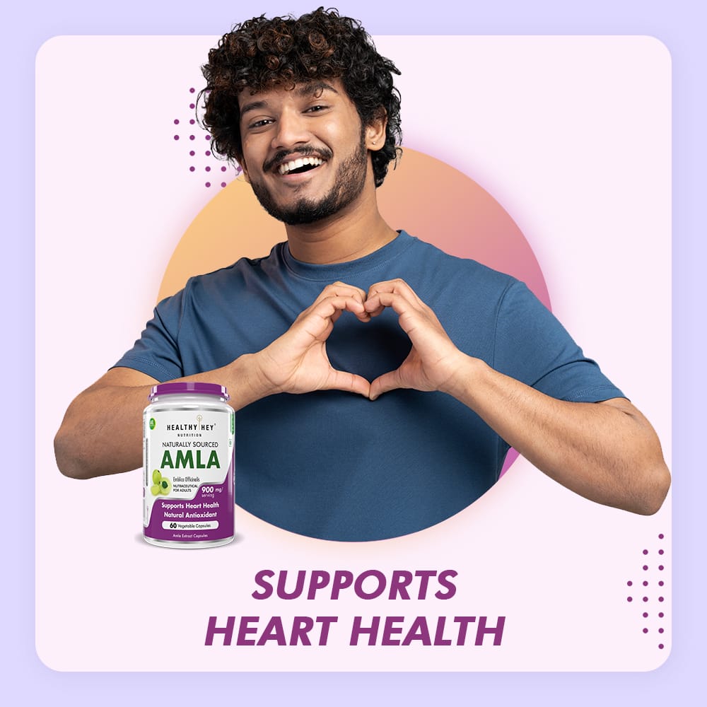 HealthyHey Nutrition Capsule Amla Extract, Natural Antioxidant 900 mg - 60 Veg. Capsules