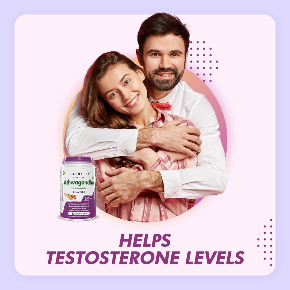 HealthyHey Nutrition Capsule Ashwagandha Extract Capsules | 100% Natural Rejuvenating Formula - Promotes Mind & Body Wellness - 120 Capsules