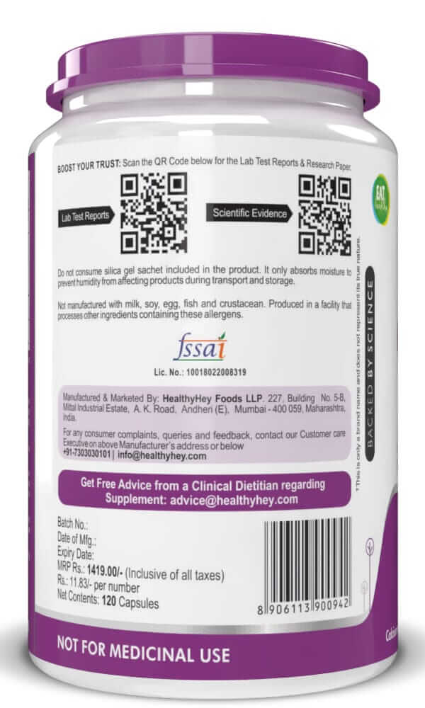 HealthyHey Nutrition Capsule BoneMax Calcium with Magnesium, Bone Health Complex Vitamin D3 & Vitamin K2- Mk7 - BoneMax