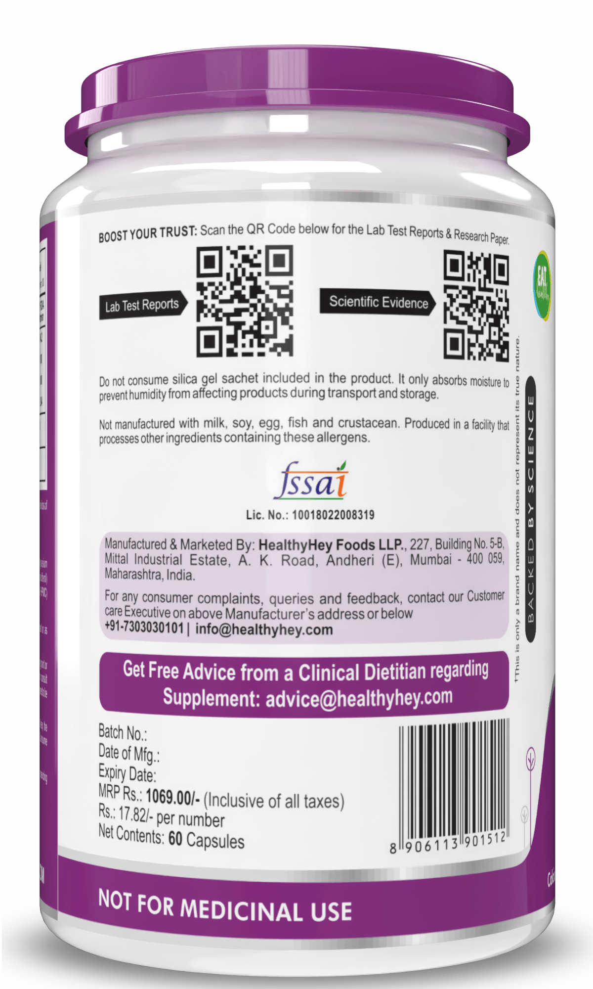 HealthyHey Nutrition Capsule BoneMax Calcium with Magnesium, Bone Health Complex Vitamin D3 & Vitamin K2- Mk7 - BoneMax