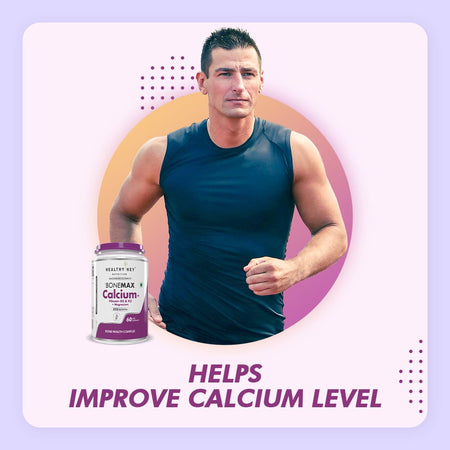 HealthyHey Nutrition Capsule BoneMax Calcium with Magnesium, Bone Health Complex Vitamin D3 & Vitamin K2- Mk7 - BoneMax
