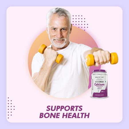 HealthyHey Nutrition Capsule BoneMax Calcium with Magnesium, Bone Health Complex Vitamin D3 & Vitamin K2- Mk7 - BoneMax