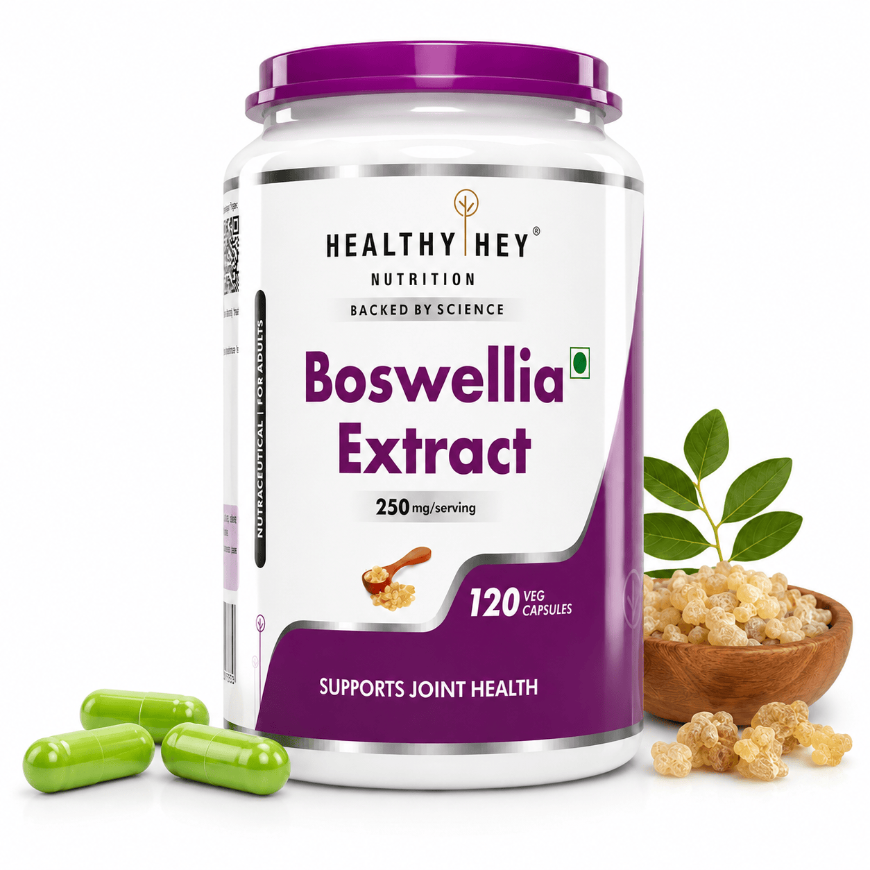 HealthyHey Nutrition Capsule Boswellia Serrata Extract, Support Joint Health -120 Veg Capsules