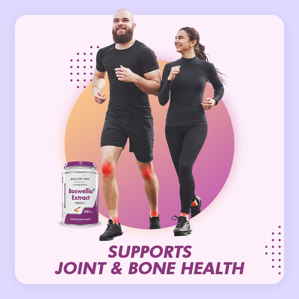 HealthyHey Nutrition Capsule Boswellia Serrata Extract, Support Joint Health -120 Veg Capsules