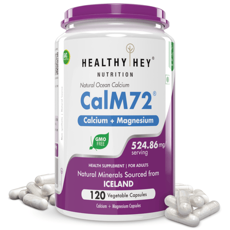 HealthyHey Nutrition Capsule CalM72 - Ocean Calcium & Magnesium with Natural Trace Minerals 120 Veg. Capsules