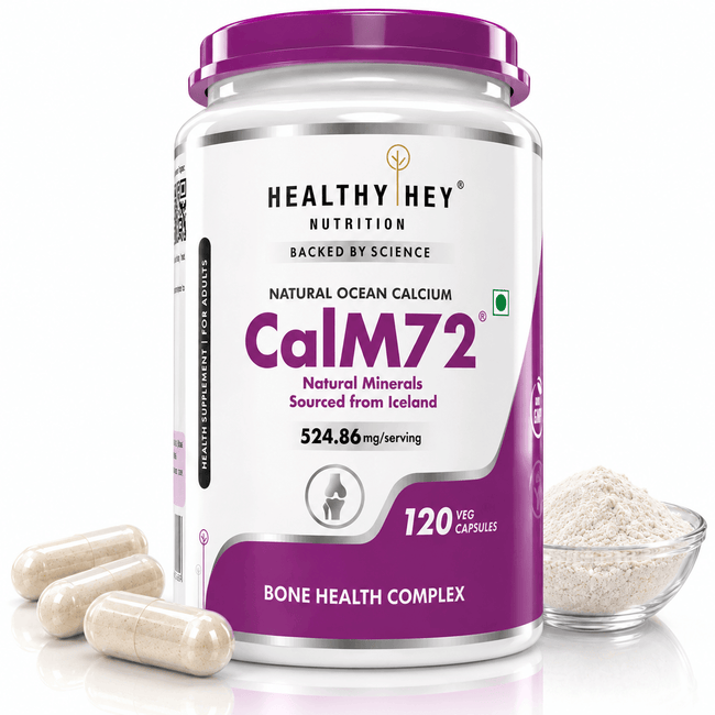 HealthyHey Nutrition Capsule CalM72 - Ocean Calcium & Magnesium with Natural Trace Minerals 120 Veg. Capsules