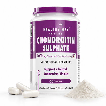 HealthyHey Nutrition Capsule Chondroitin Sulphate - Support for Joints & Connetive Tissues, 60 Capsules