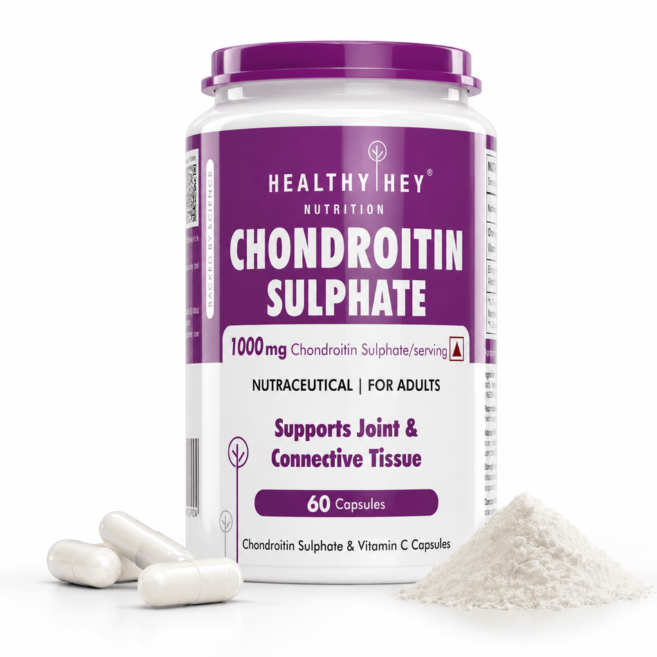 HealthyHey Nutrition Capsule Chondroitin Sulphate - Support for Joints & Connetive Tissues, 60 Capsules