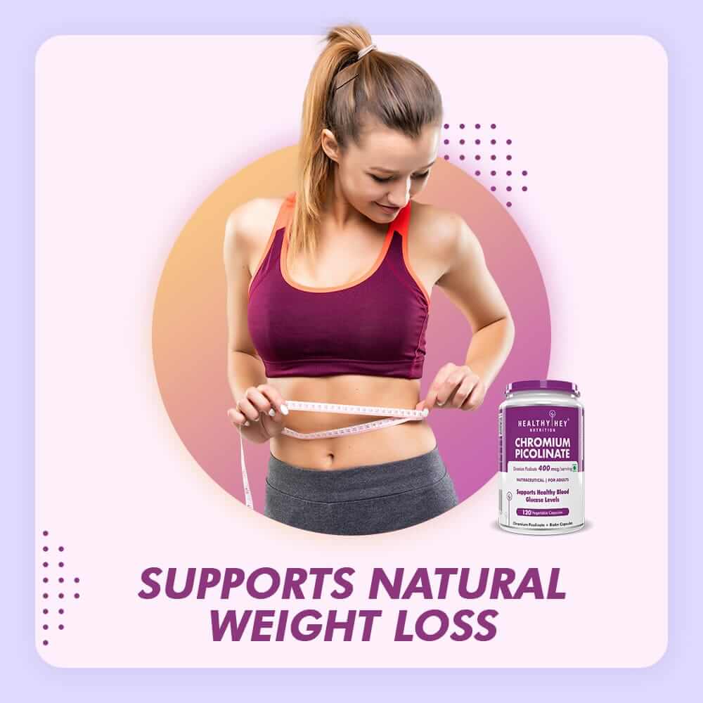 HealthyHey Nutrition Capsule Chromium Picolinate, Supports Healthy Blood -Support Glucose Metabolism (High Absorption) 120 veg Capsules, Non-GMO, Gluten Free