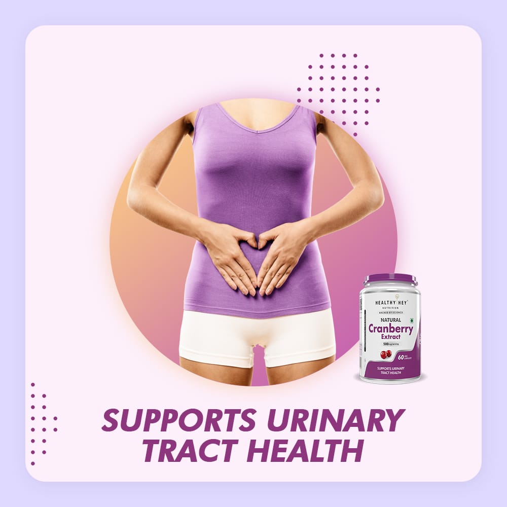 HealthyHey Nutrition Capsule Cranberry Extract, Support Urinary Tract Health (UTI) , 60 Veg Capsules