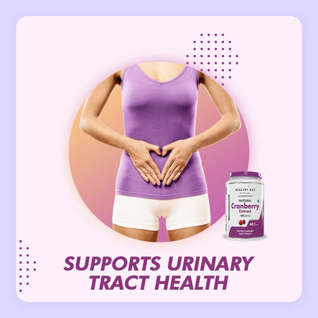 HealthyHey Nutrition Capsule Cranberry Extract, Support Urinary Tract Health (UTI) , 60 Veg Capsules