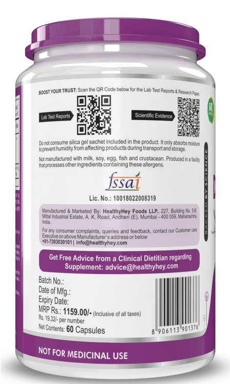 HealthyHey Nutrition Capsule Dandelion Root Extract, -Natural - 10:1 Ratio - Natural Diuretic & Support Digestion, 60 Veg Capsules