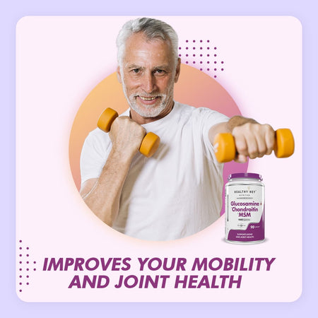 HealthyHey Nutrition Capsule Double Strength Glucosamine Chondroitin and MSM, Support Bone & joint Health for Cartilage; Joint and Bone