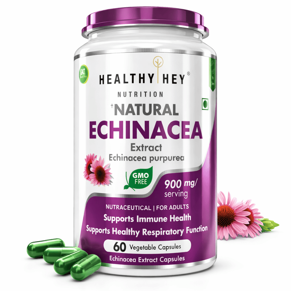 HealthyHey Nutrition Capsule Echinacea Extract, Support Immune Health 60 veg capsules