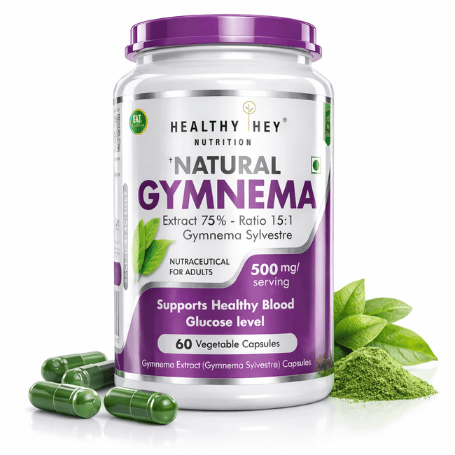 HealthyHey Nutrition Capsule Gymnema Sylvestre for Blood Sugar, Support and Metabolism,60 Veg Capsules, 2 Month Supply