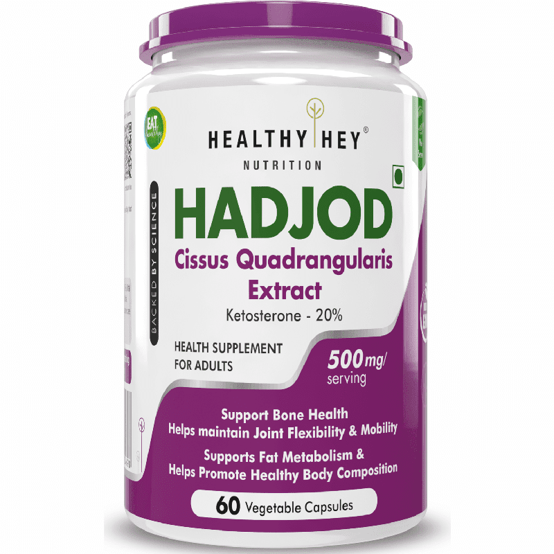 HealthyHey Nutrition Capsule HADJOD Cissus Quadrangularis Extract  60 Vegetable Capsules