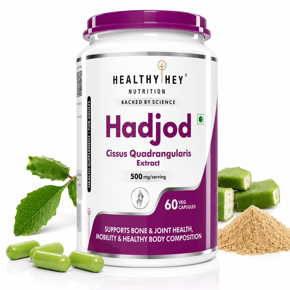 HealthyHey Nutrition Capsule HADJOD Cissus Quadrangularis Extract  60 Vegetable Capsules