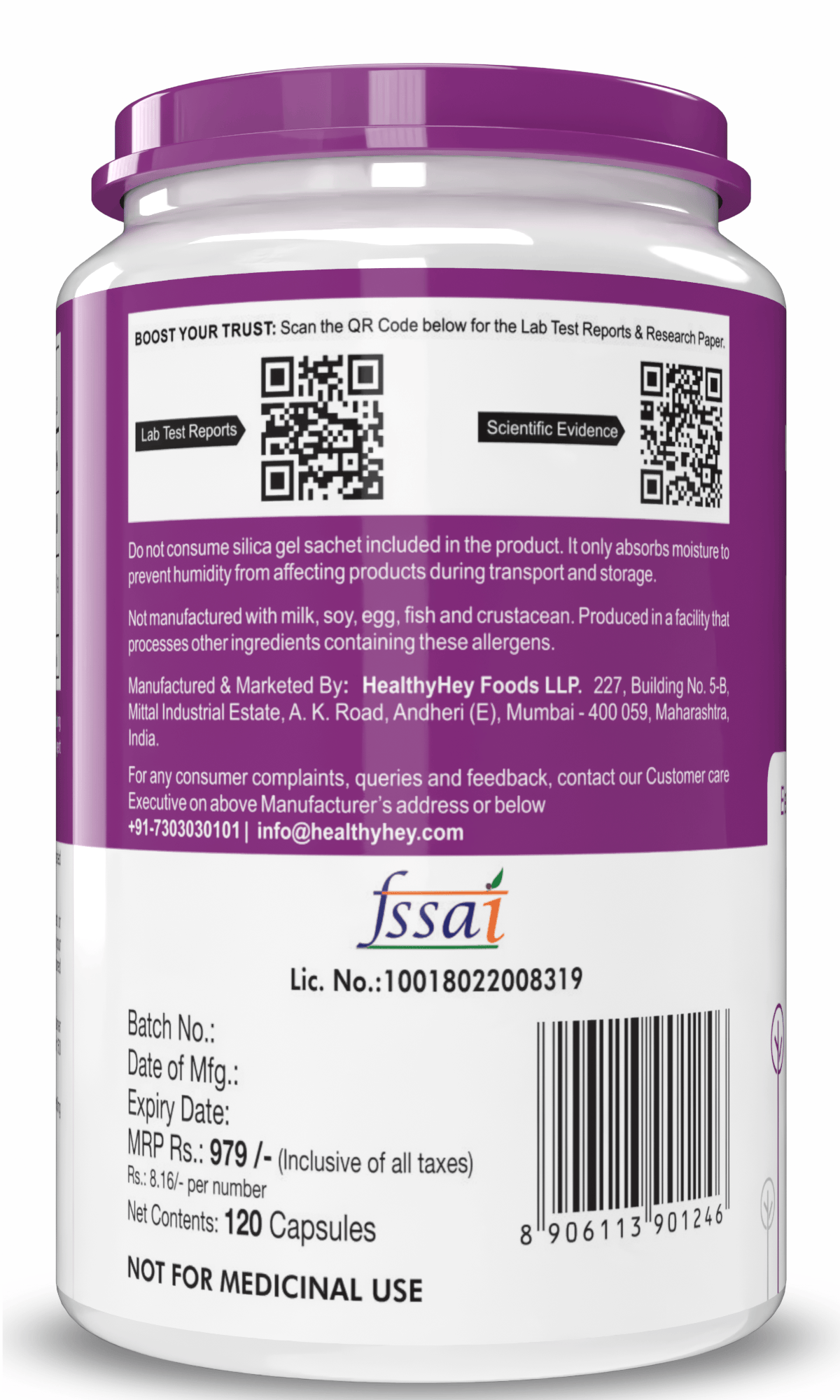 HealthyHey Nutrition Capsule Iodine | Supplement to Support The Thyroid and Maintain Healthy Cellular Metabolism* | 120 Veg Capsules