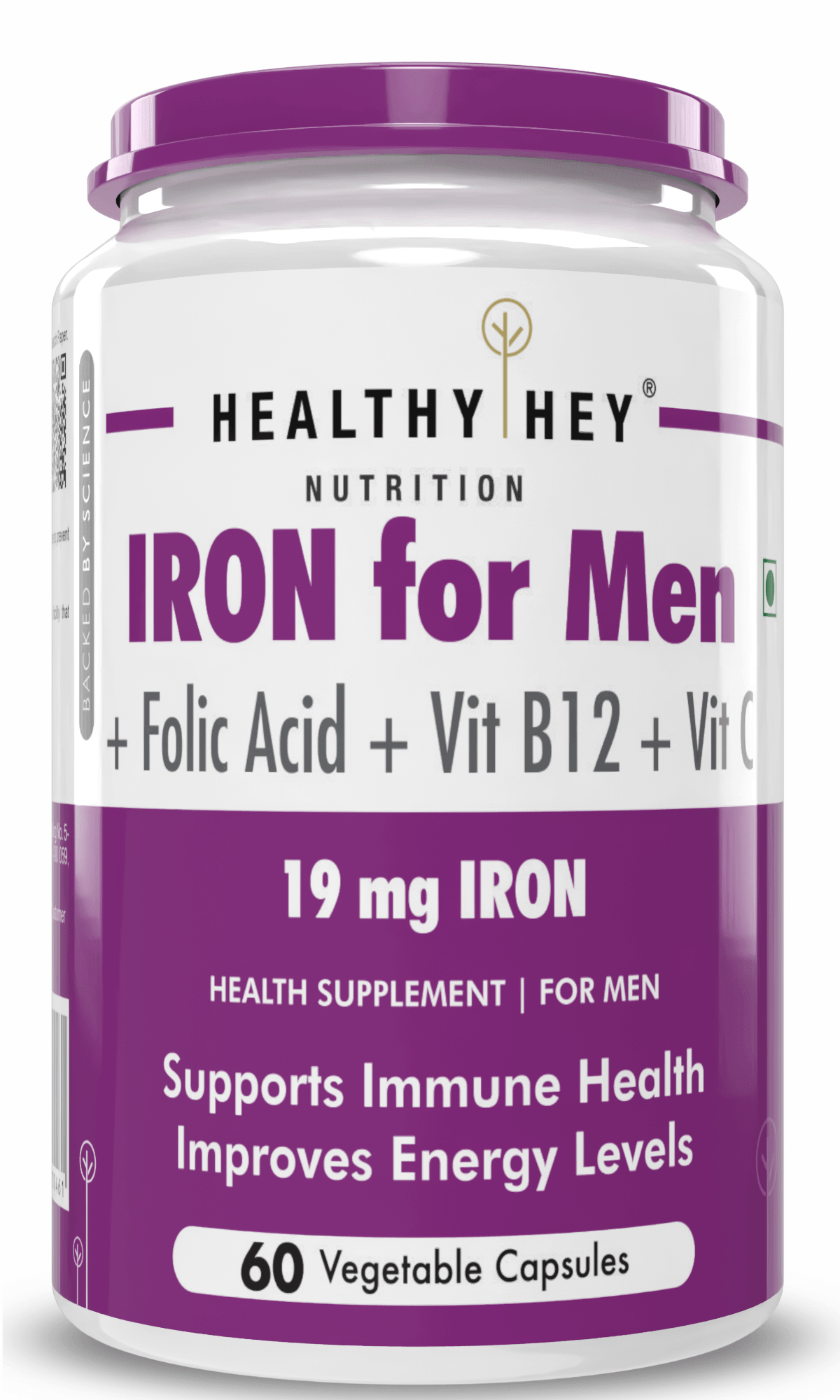 Iron Supplement for Men, Support Immune Health -100% Chelated -With Vi ...