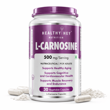 HealthyHey Nutrition Capsule L-Carnosine, Supports Healthy Aging 30 vegetable capsules