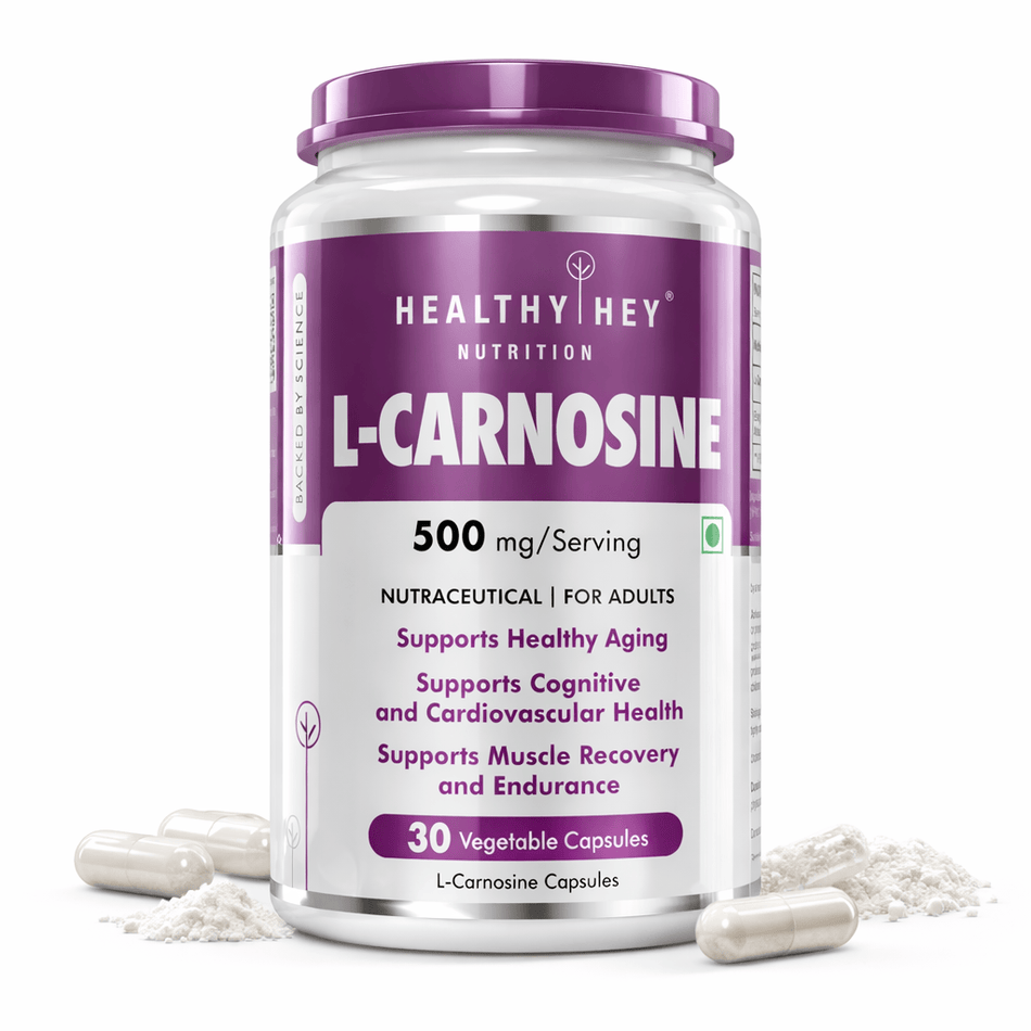 HealthyHey Nutrition Capsule L-Carnosine, Supports Healthy Aging 30 vegetable capsules