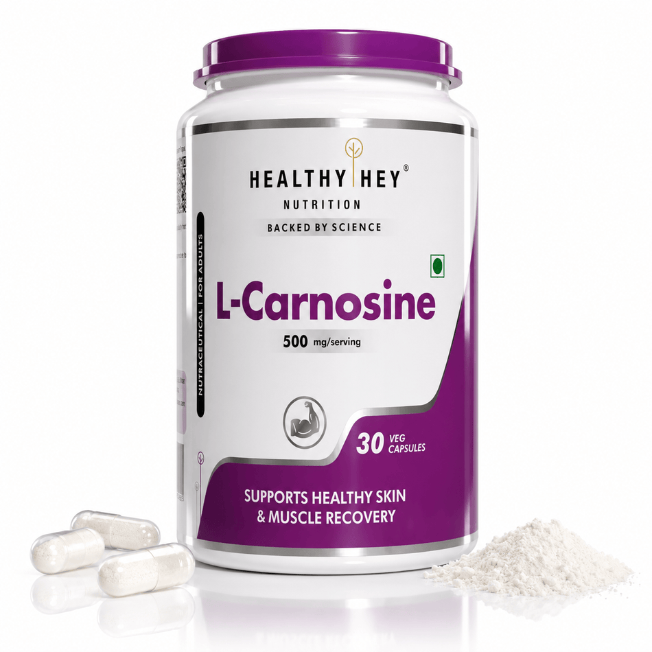 HealthyHey Nutrition Capsule L-Carnosine, Supports Healthy Aging 30 vegetable capsules